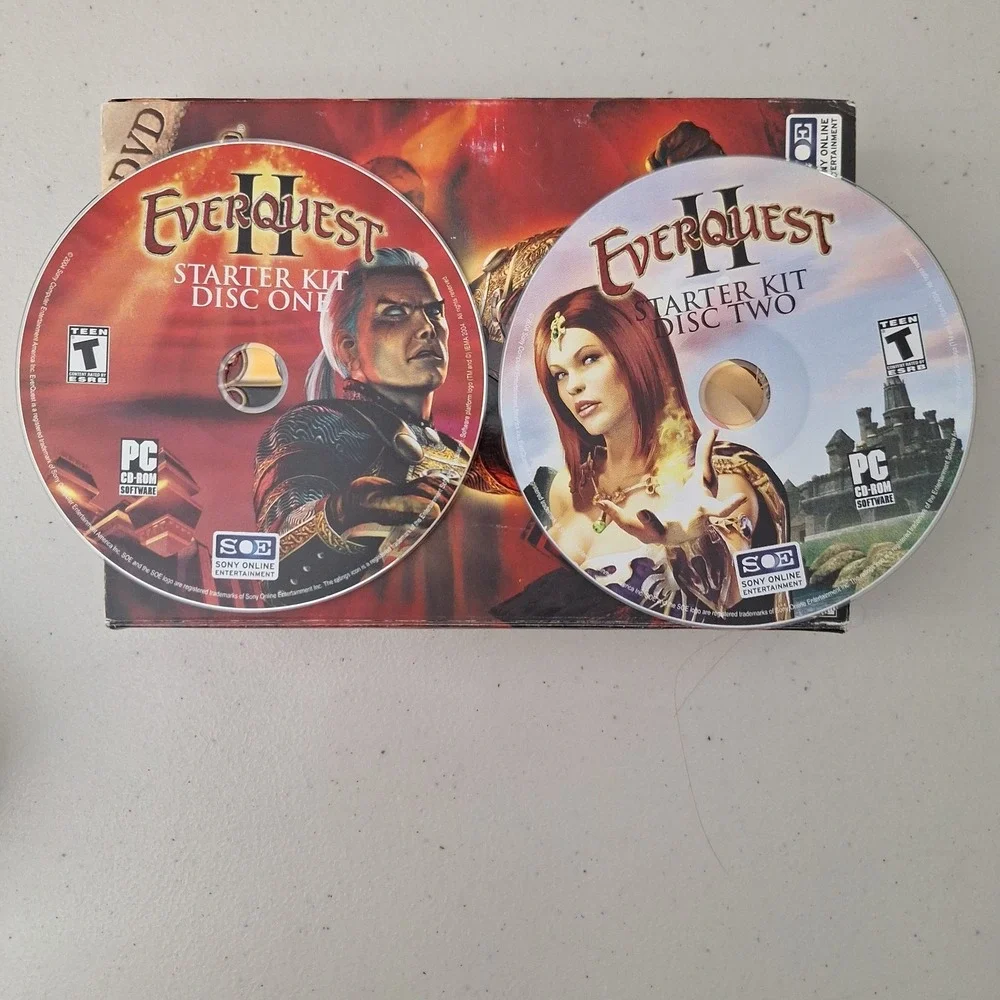 Vtg EverQuest II 2004 Sony PC DVD-ROM Box Set Computer Game- Open Box - COMPLETE